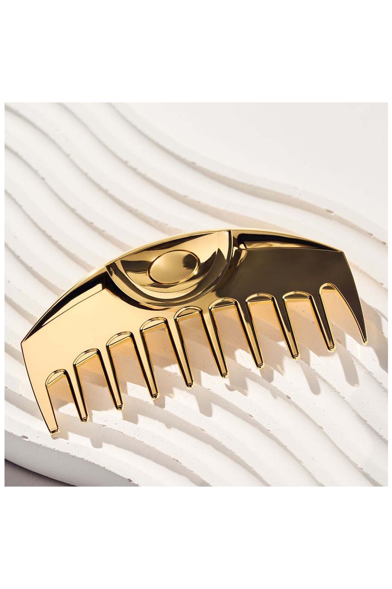 K24GP Wavy Tsuki Gold Comb, Alternate, color, GOLD