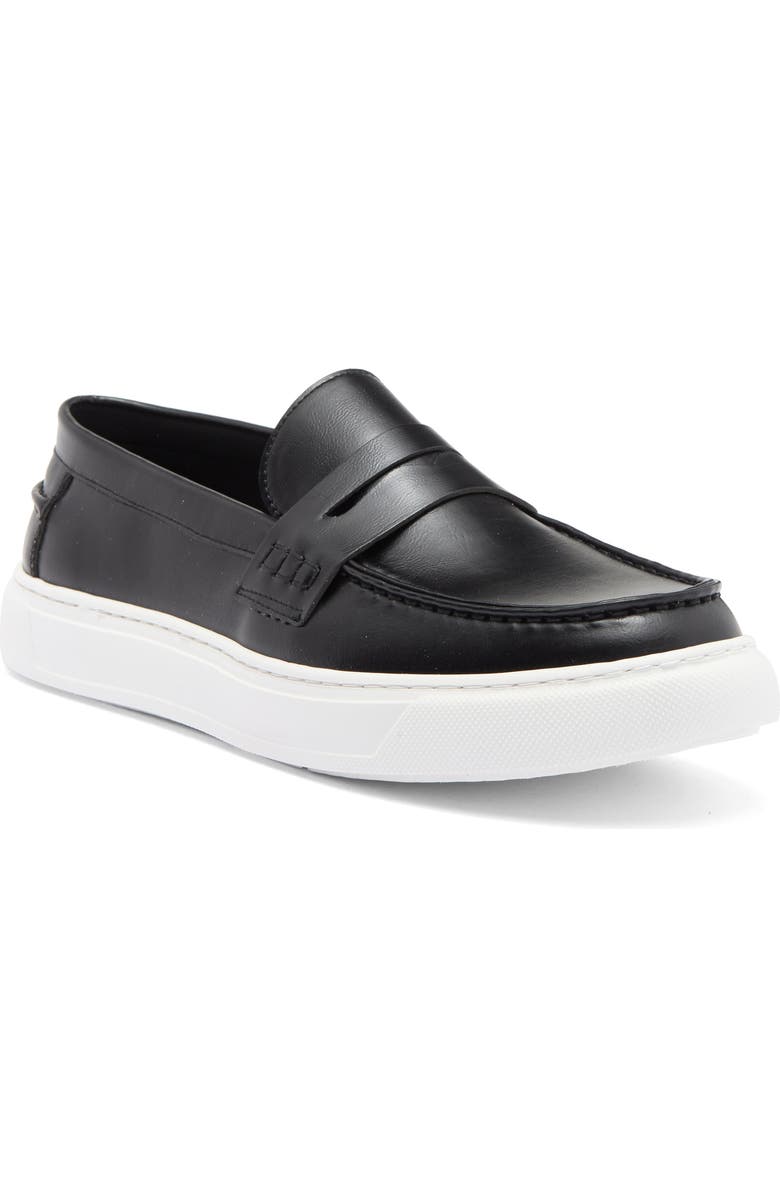 MADDEN Texman Penny Loafer Sneaker, Main, color, Black