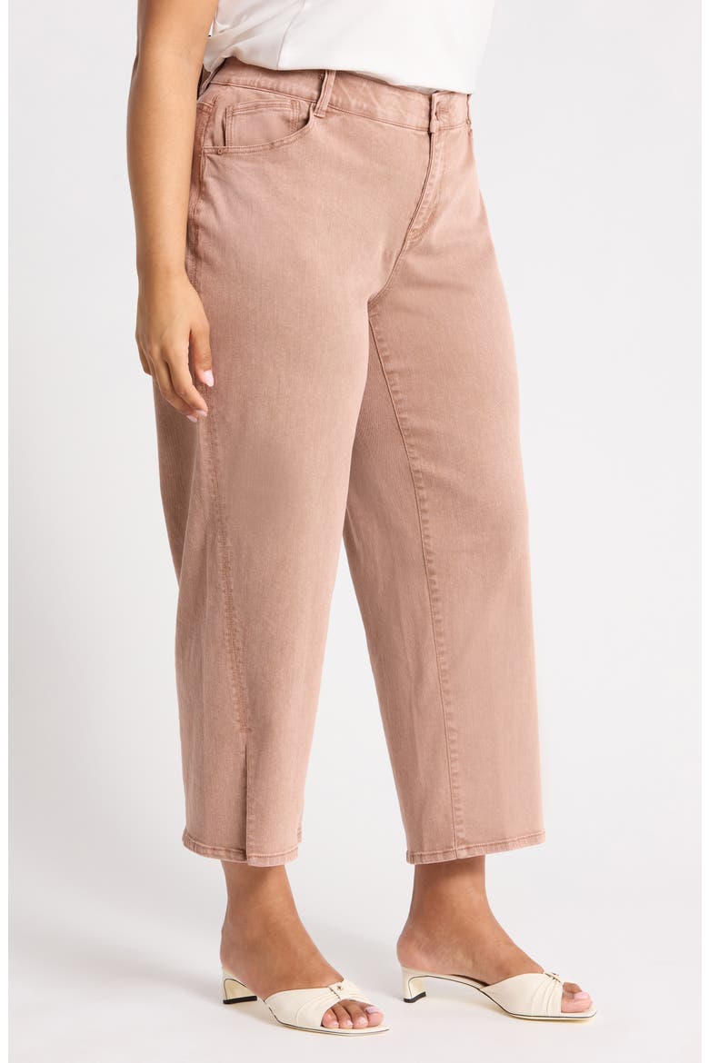 Sam Side Slit High Waist Wide Leg Jeans, Alternate, color, WASHED SOFT MINK