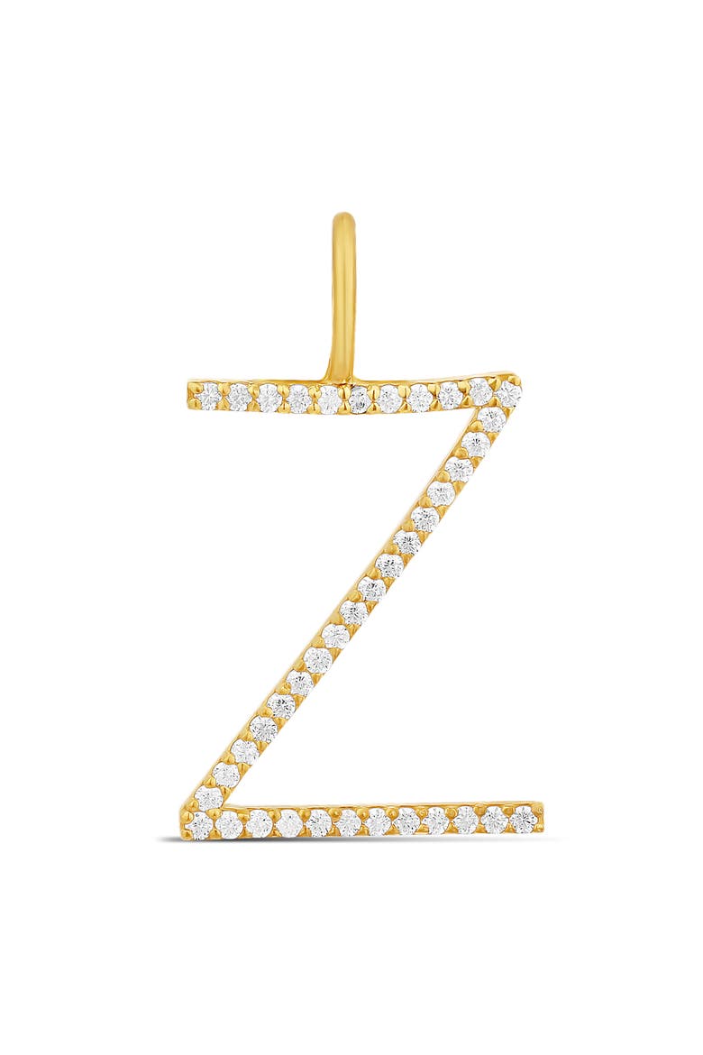 Jumbo Pavé Block Initial Pendant Necklace, Alternate, color, GOLD