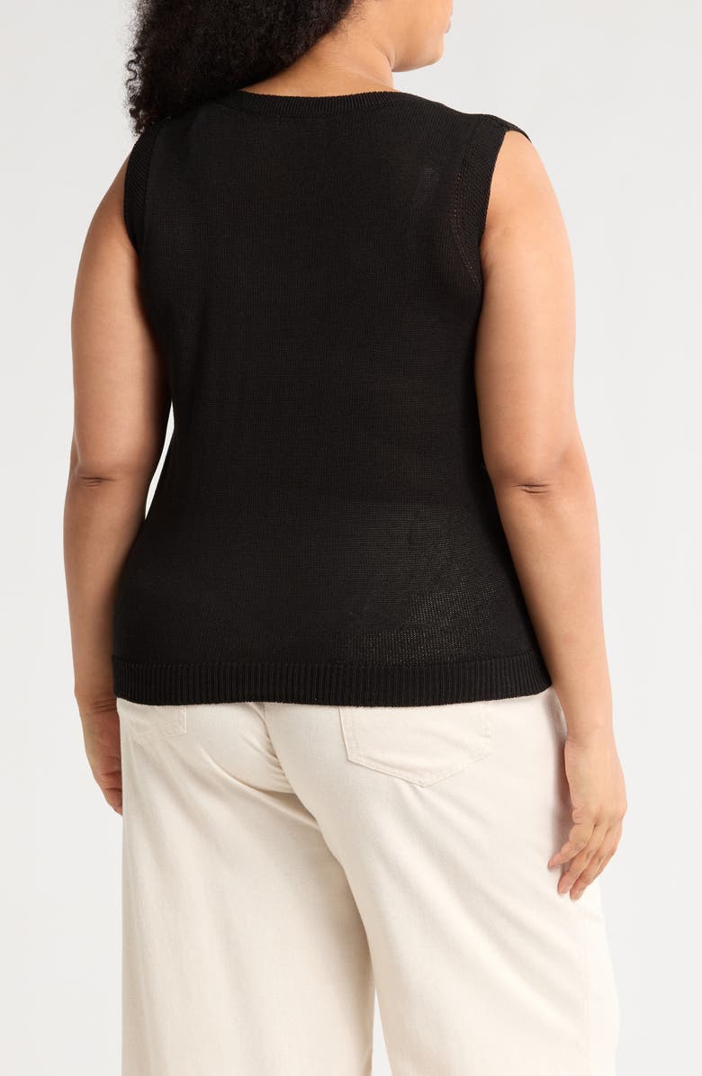 MAX STUDIO Sweater Tank, Alternate, color, Black