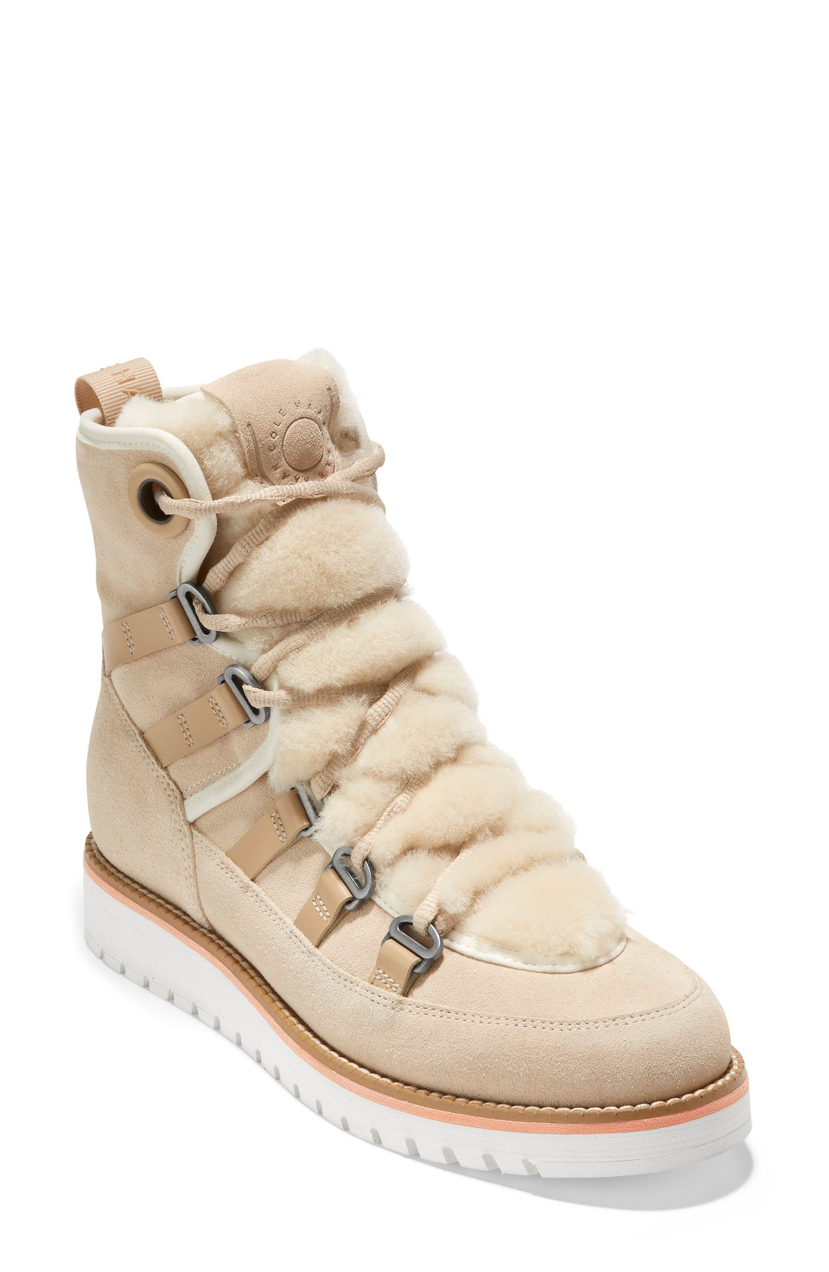 ZeroGrand Luxe Water Resistant Hiker Boot, Main, color, WR CH OAT/ BIRCH/ IVORY