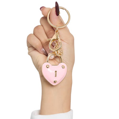 Juicy Couture Heart Lock Keychain In Pink