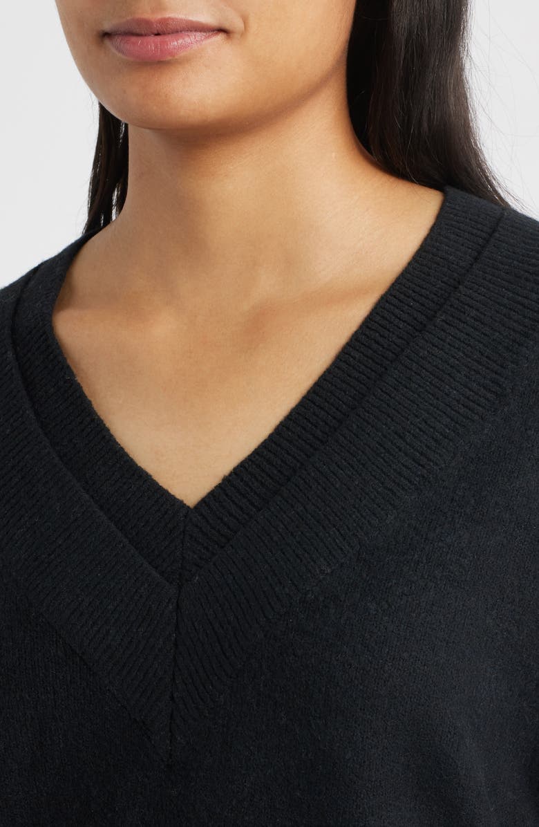 CITY BLUES Cite' Long Sleeve Sweater, Alternate, color, Black