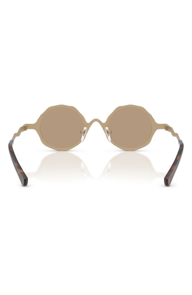 Emporio Armani 41mm Round Sunglasses, Alternate, color, Pale Gold / Brown Rose Gold