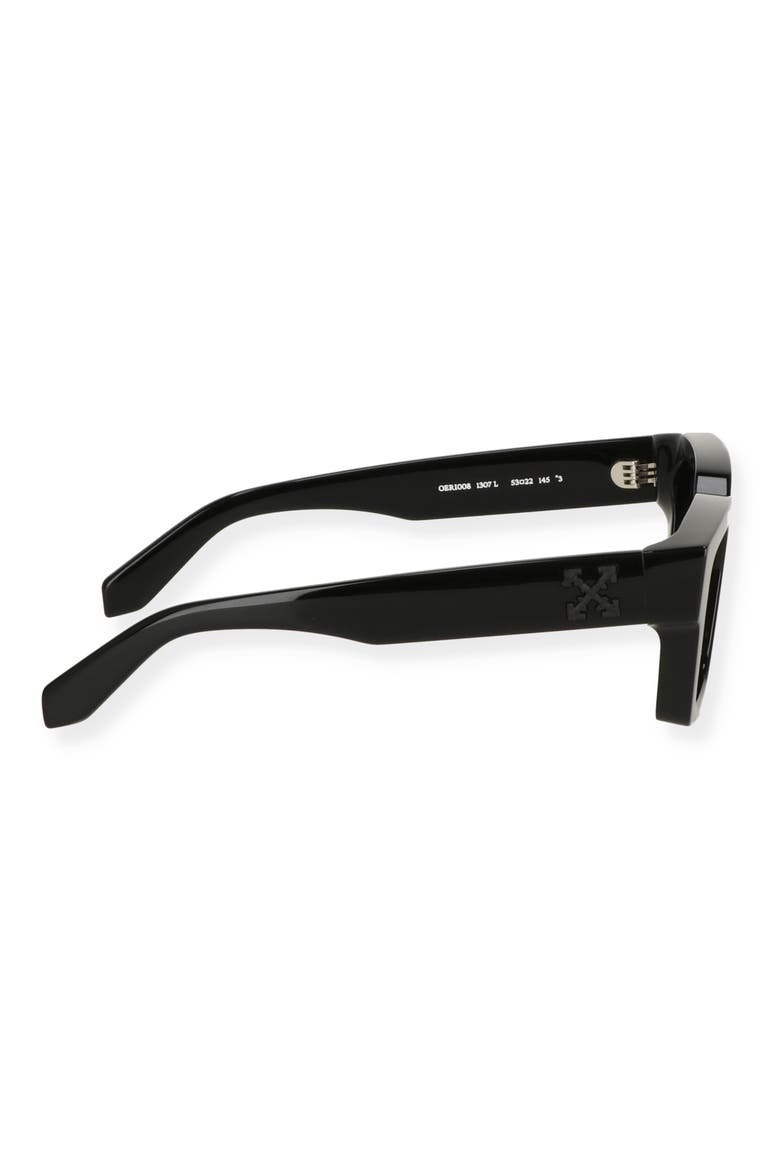 Virgil 53mm Square Sunglasses, Alternate, color, BLACKLOGO BLACK DAR