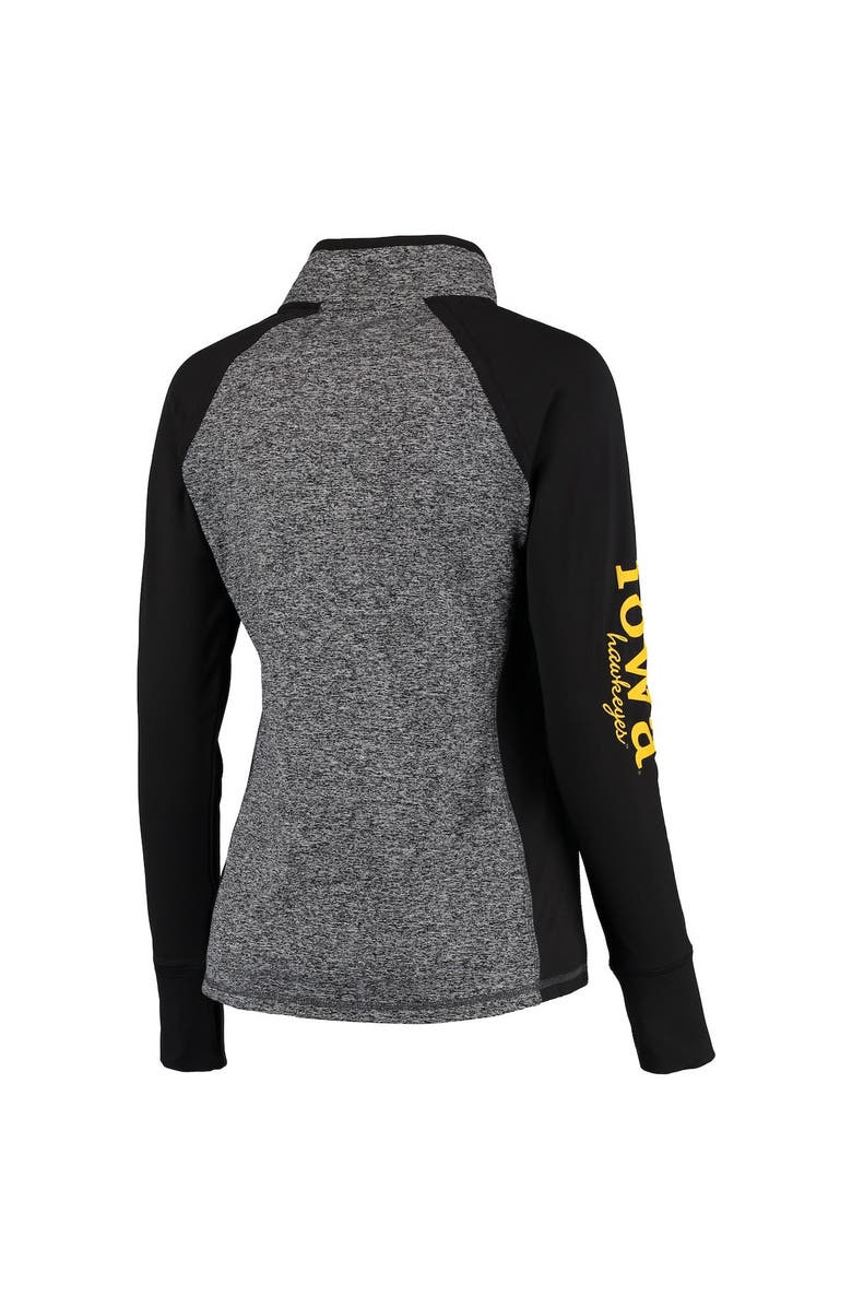 CAMP DAVID Women's Gray/Black Iowa Hawkeyes Finalist Quarter-Zip Pullover Jacket, Alternate, color,