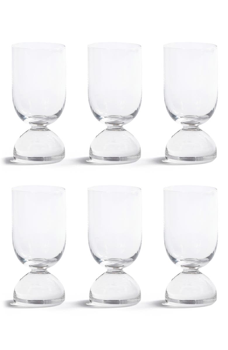 Zodax Madrid Set of 6 Shot Glasses, Main, color, Clear