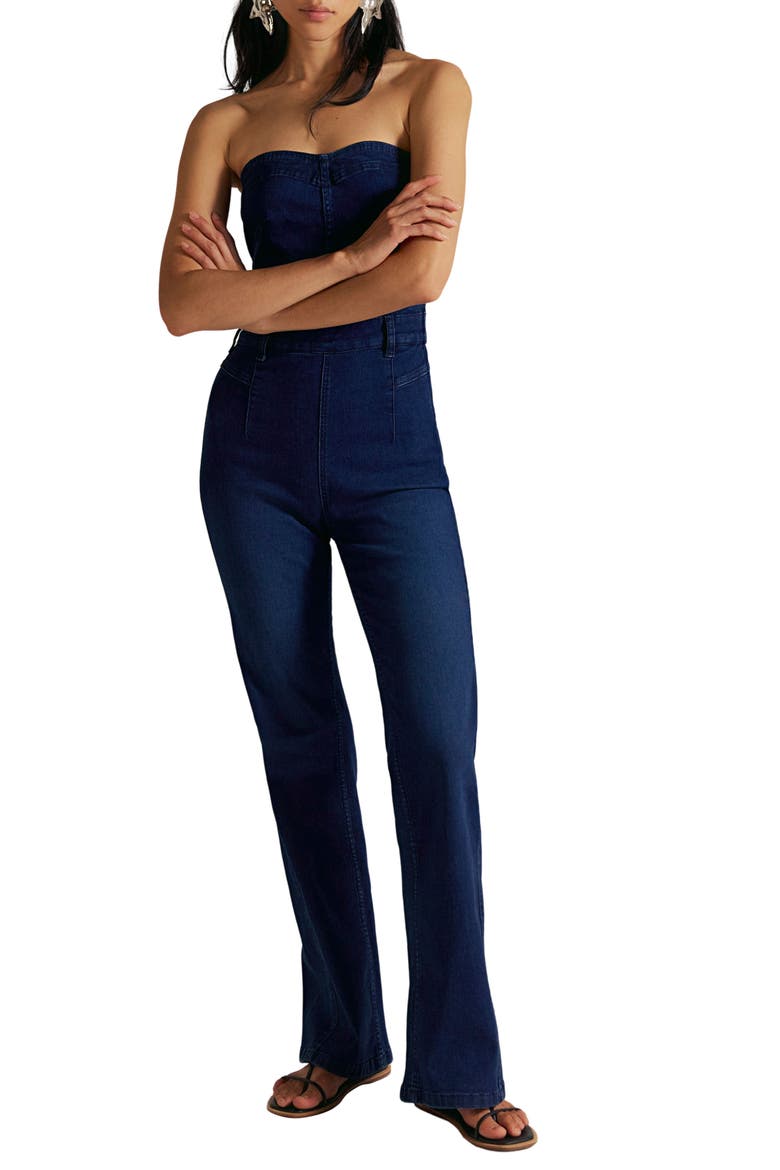 Beckett Strapless Denim Jumpsuit, Main, color, MIDNIGHT MANTRA