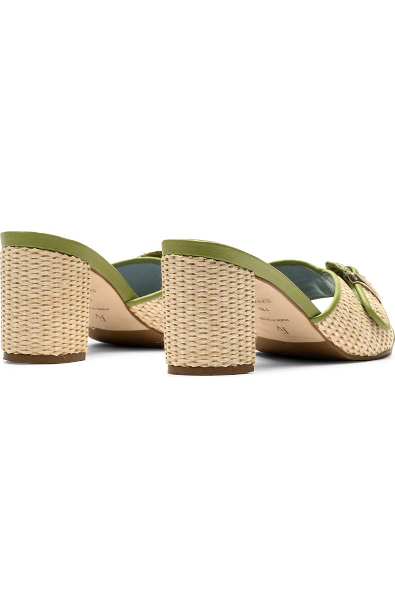 Frances Valentine Taylor Block Heel Sandal, Alternate, color, Natural/ Green