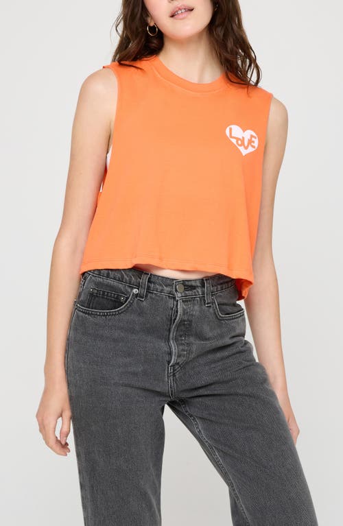 Spiritual Gangster Love Callie Crop Tank In Orange