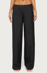 EDIKTED Kerie Pinstripe Wide Leg Pants