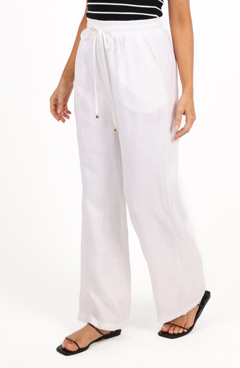 Petal & Pup Wren Linen Pants, Alternate, color, White