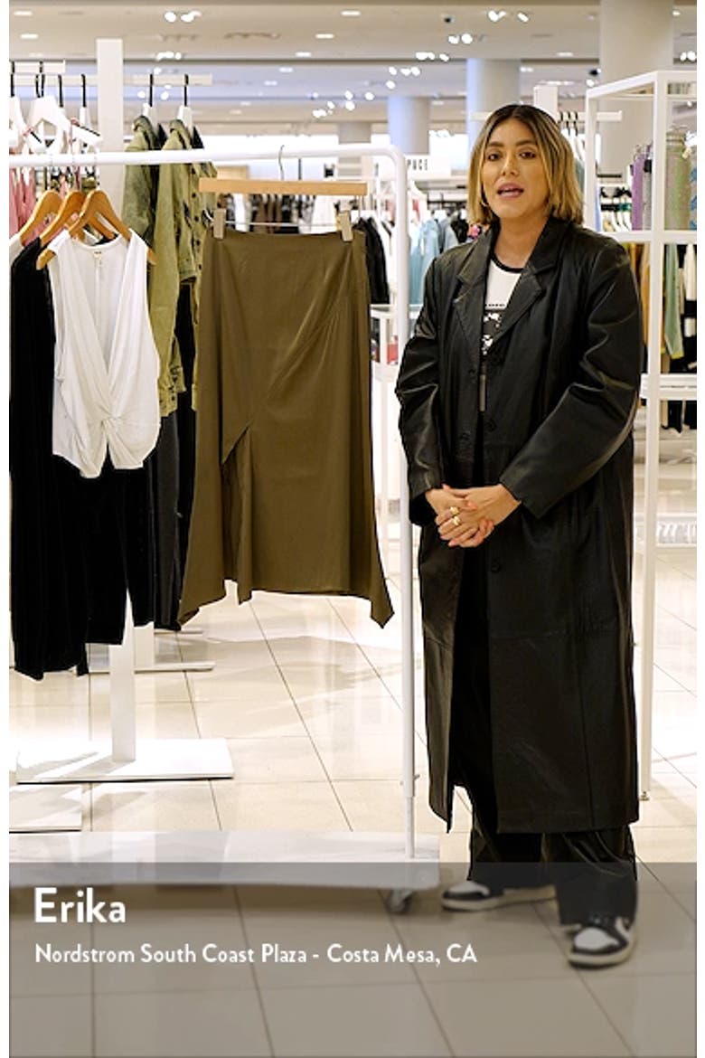 Asymmetric Satin Midi Skirt video