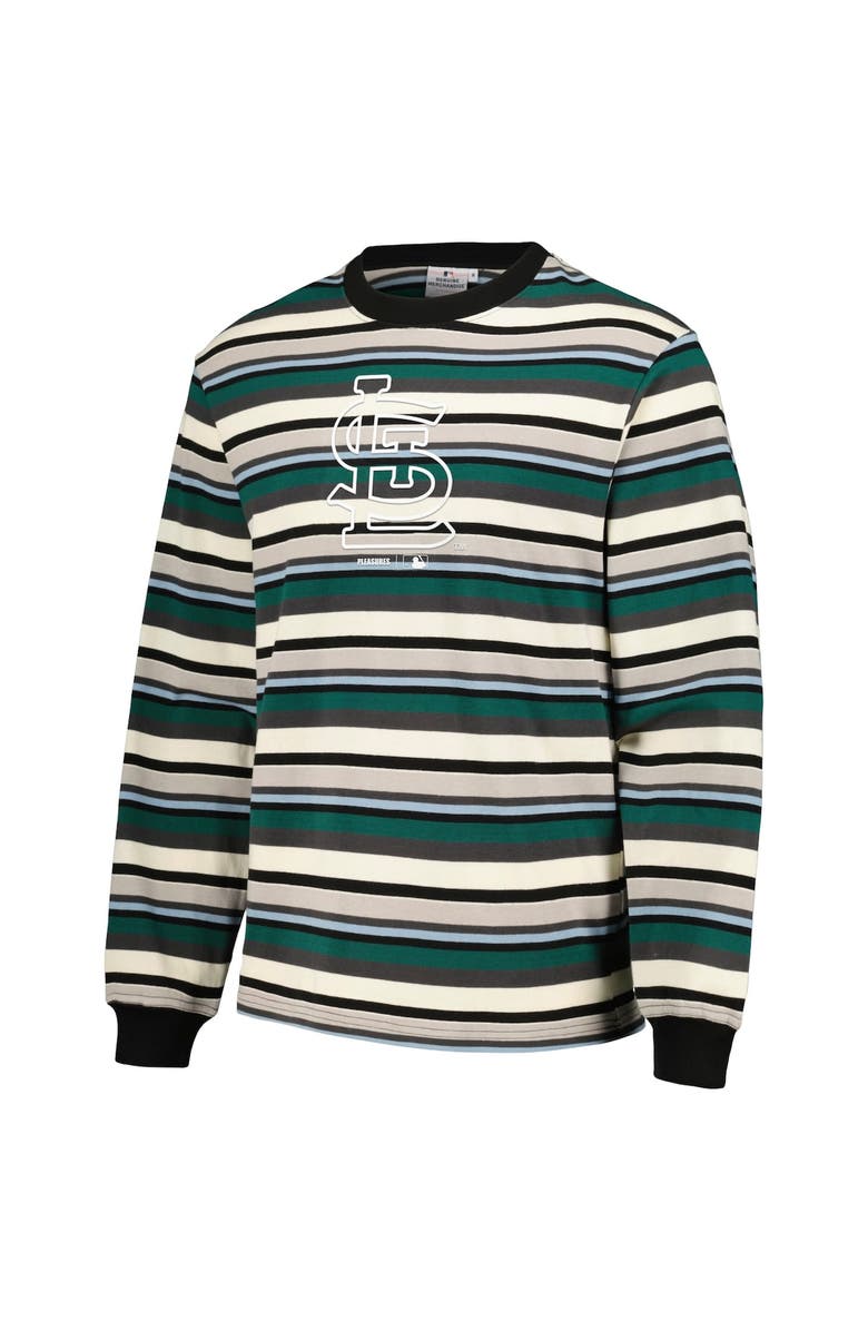 PLEASURES Men's PLEASURES Cream/Green St. Louis Cardinals Ballpark Long Sleeve T-Shirt, Alternate, color, Cream