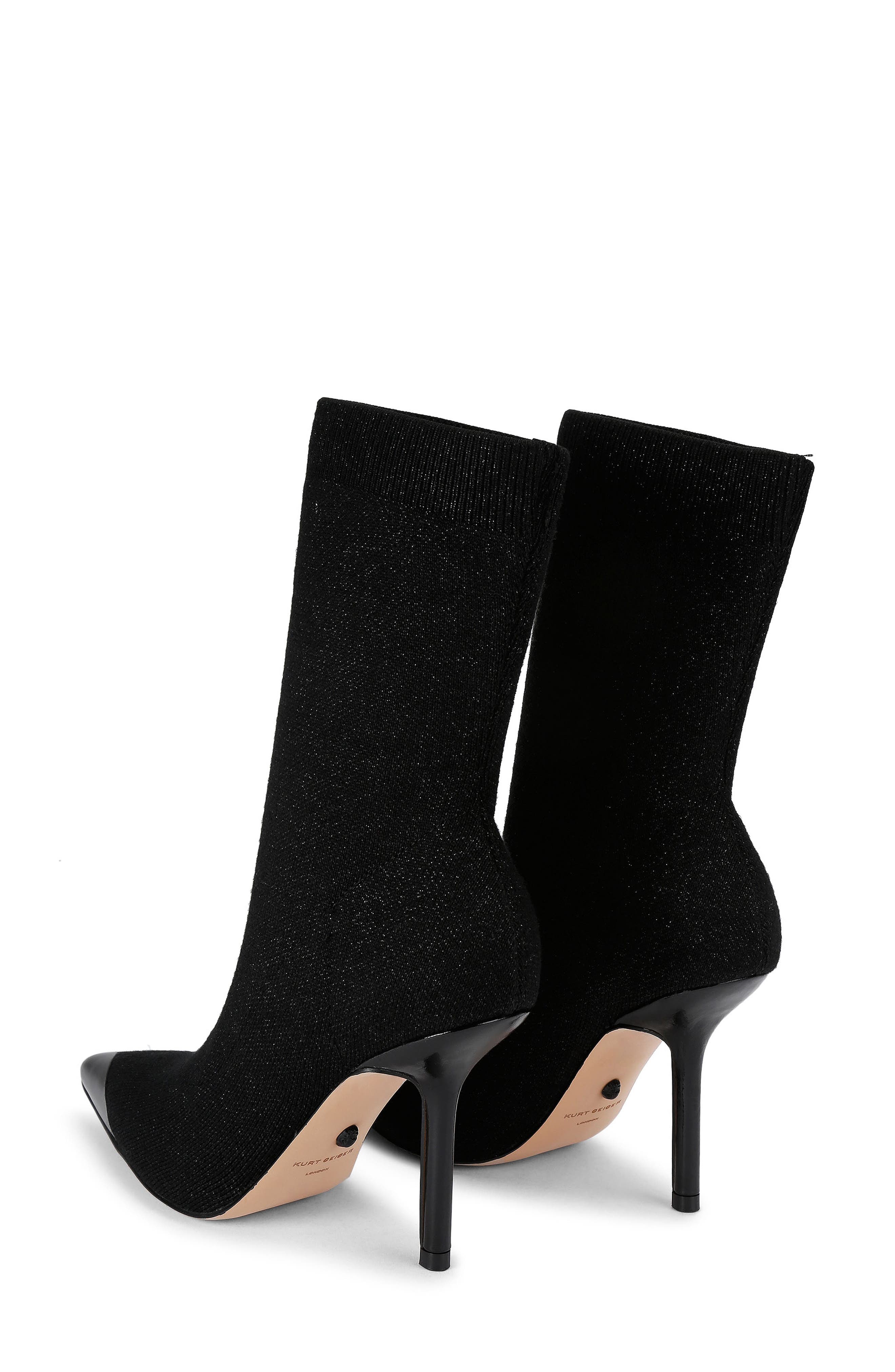 Kurt Geiger London Regent Pointed Cap Toe Bootie, Alternate, color, Black