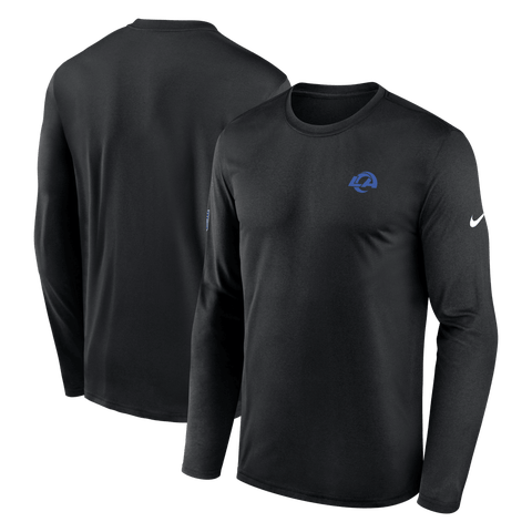 Men's Nike  Black Los Angeles Rams Sideline Legend Long Sleeve T-Shirt