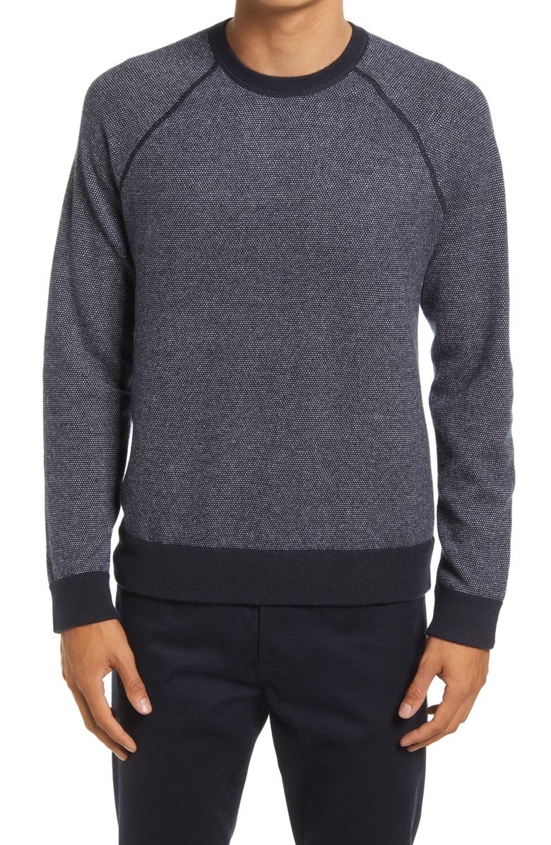 Vince Bird's Eye Wool & Cashmere Pullover, Main, color, 