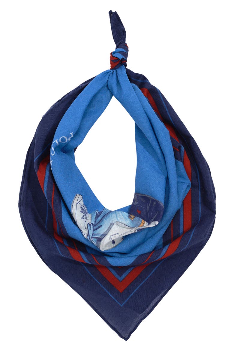Beardana Cotton Square Scarf, Main, color, BRIGHT MULTI