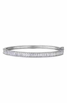 Baguette Cubic Zirconia Bangle Bracelet