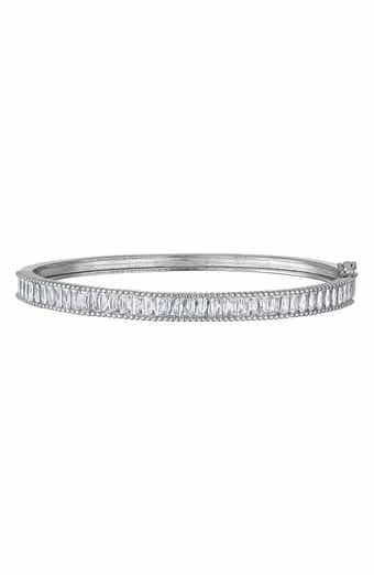 Baguette Cubic Zirconia Bangle Bracelet