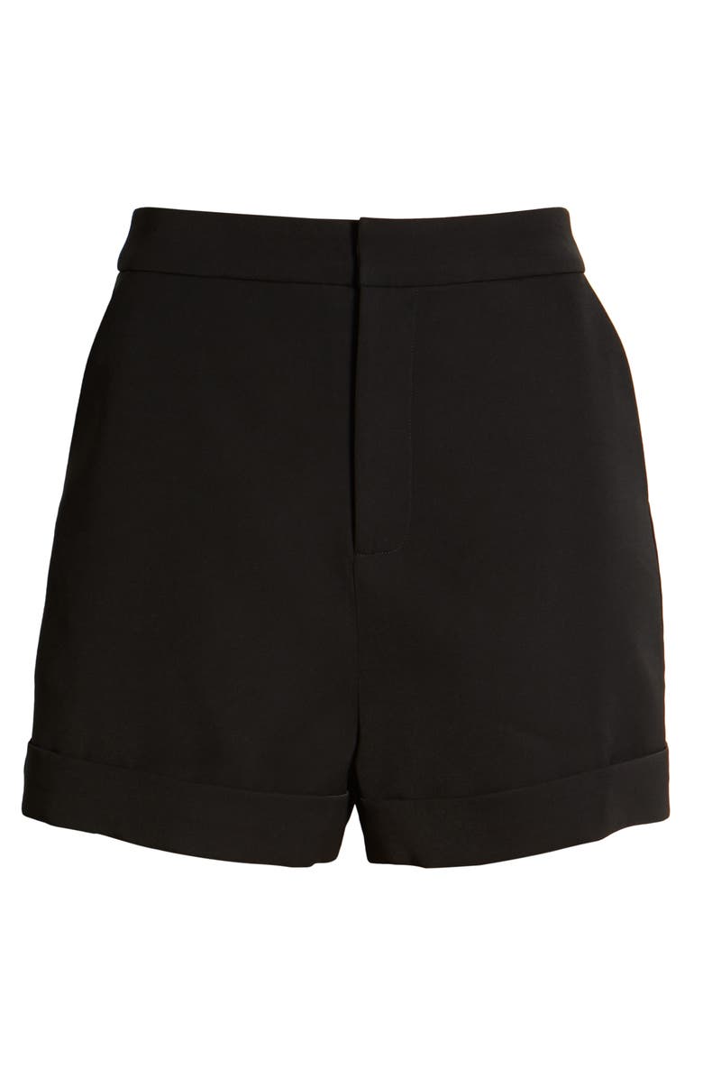 Endless Rose High Waist Tailored Shorts, Alternate, color, Black