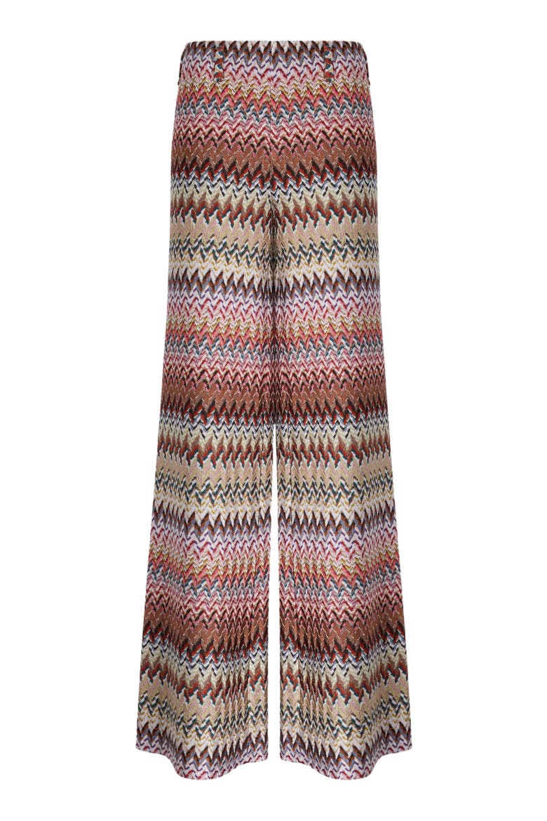 Flare Pants With Zigzag Pattern, Alternate, color, Multicoloured