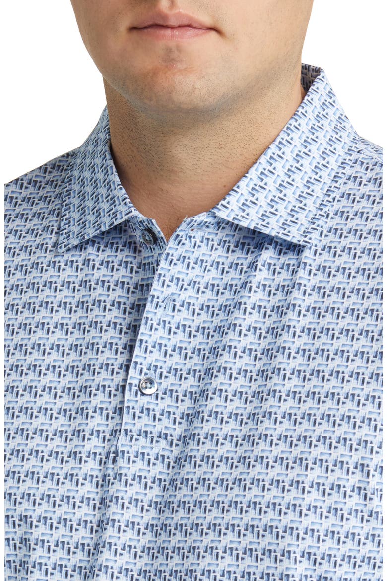 Victor OoohCotton® Pixel Print Polo, Alternate, color, AIR BLUE