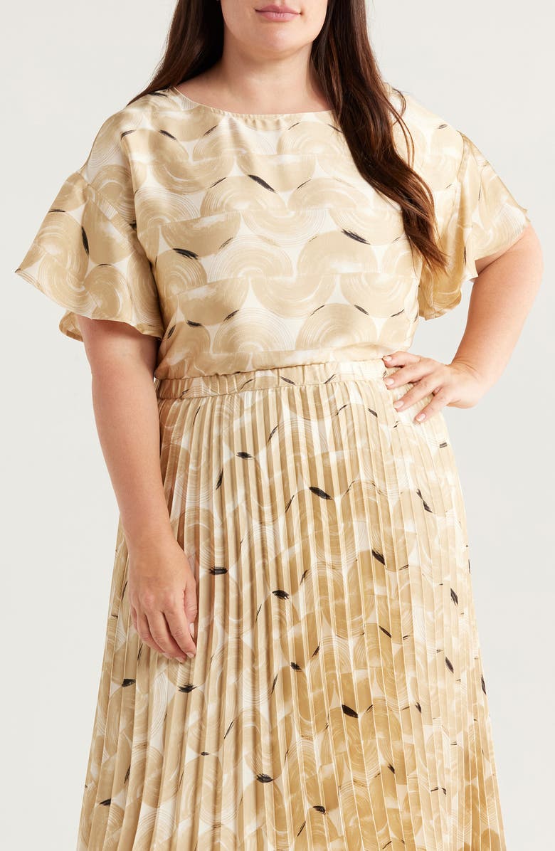 Anne Klein Flutter Sleeve Top, Main, color, 