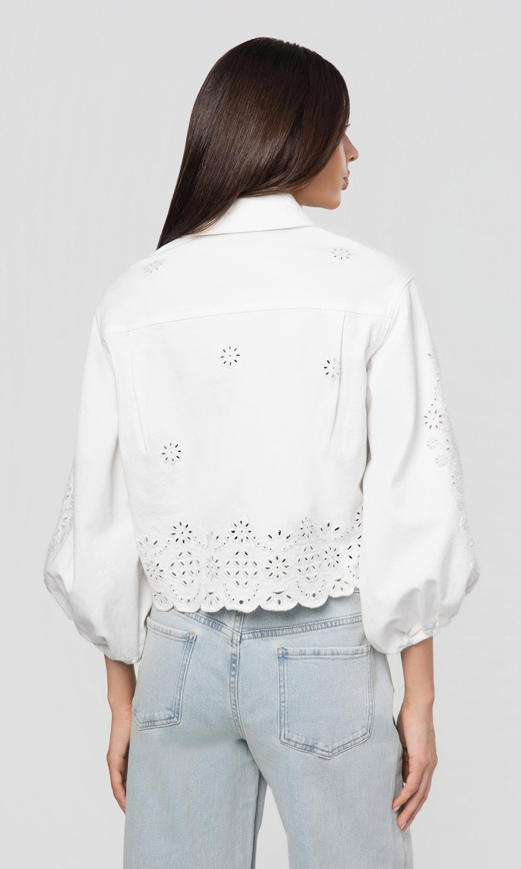 Generation Love Lumere Embroidered Denim Jacket (Women) | Nordstrom