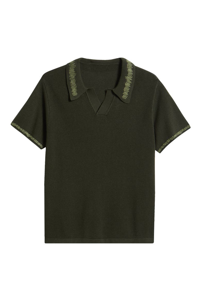 Green Knit Polo, Alternate, color, GREEN