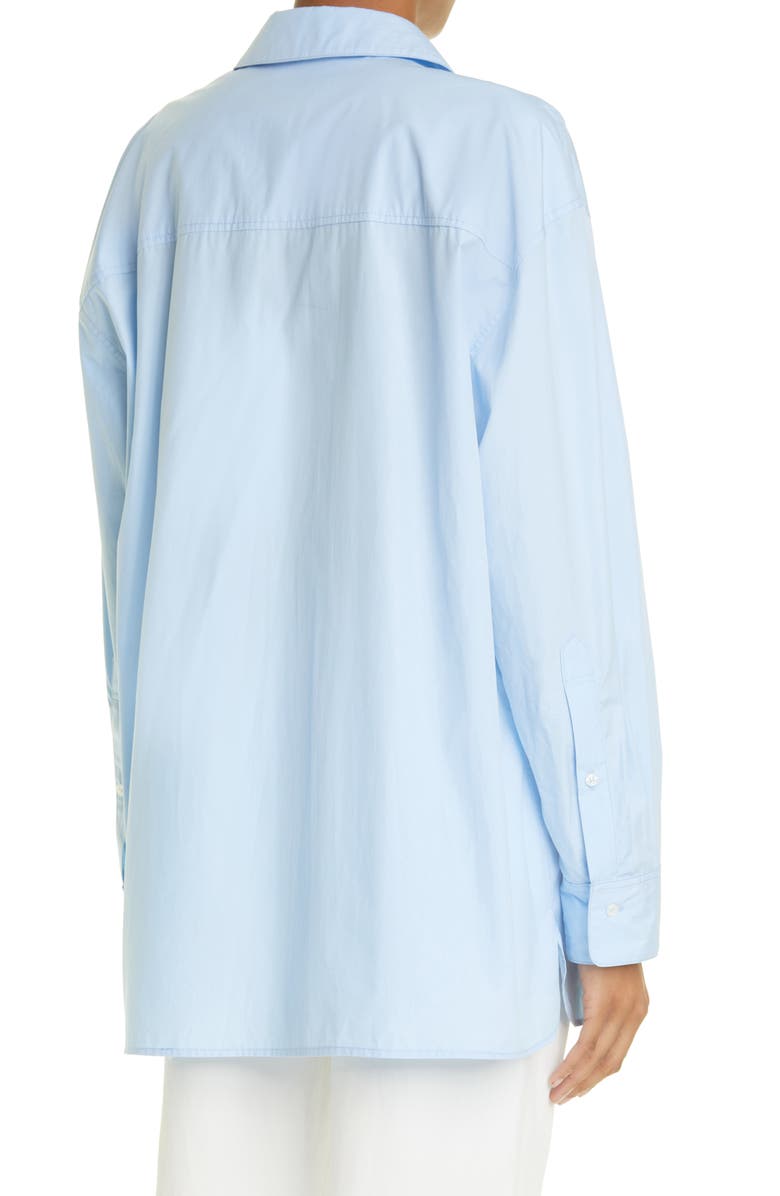 LOULOU DE SAISON Loulou Studio Espanto Cotton Poplin Button-Up Shirt, Alternate, color, 