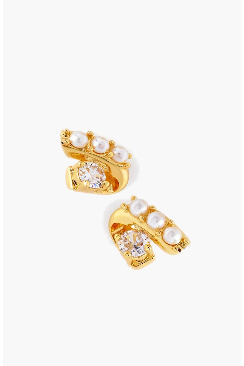 Ever Stud Pearl Earrings in Gold, Main, color, Gold