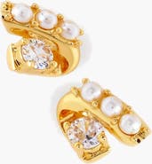 YOJ Ever Stud Pearl Earrings in Gold