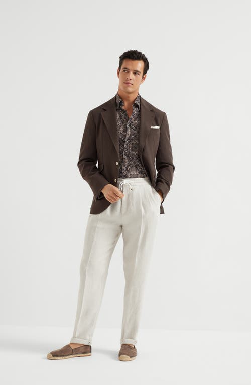 Brunello Cucinelli Leisure Fit Trousers With Drawstring In Yuta