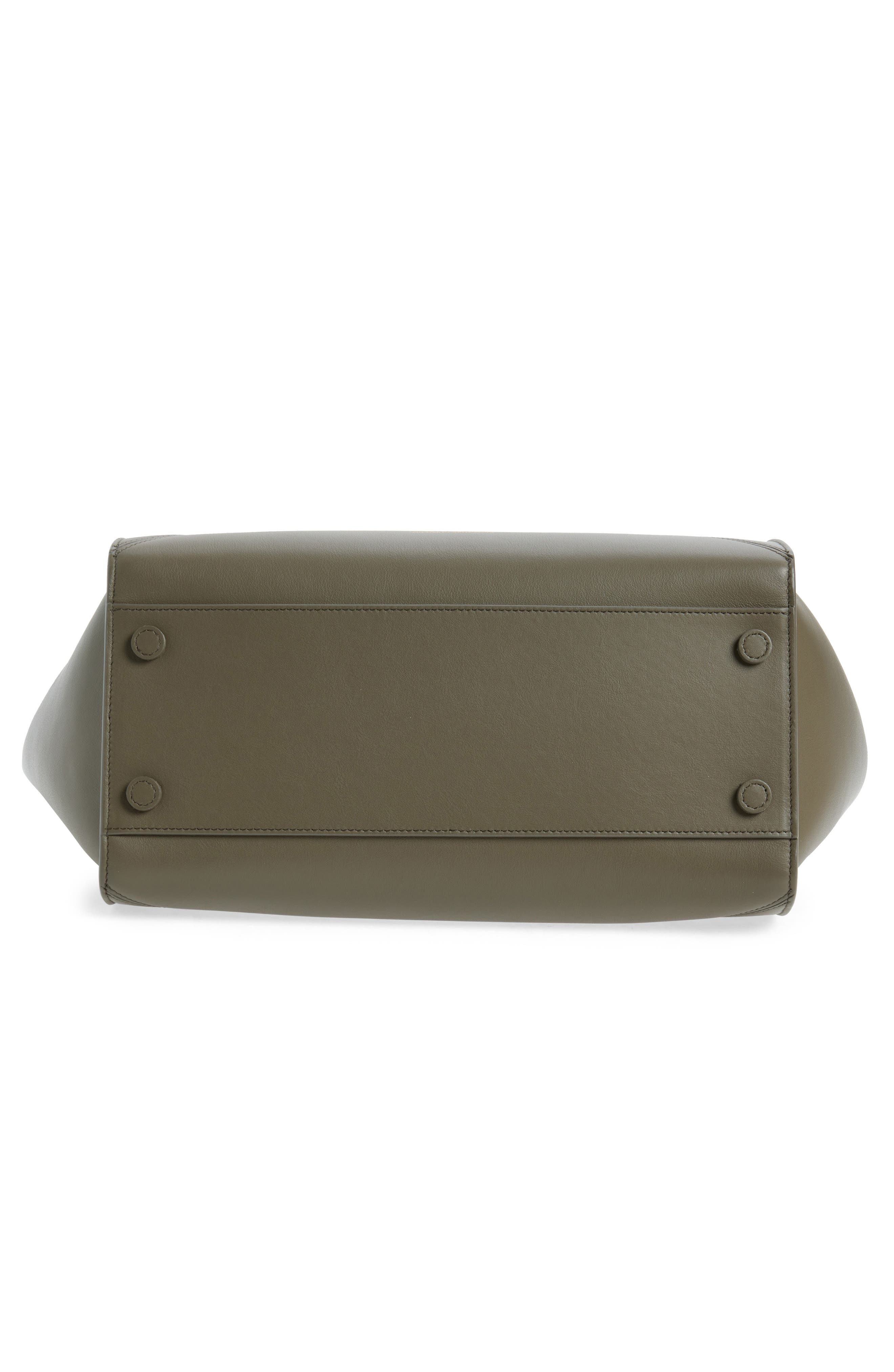 Small Victoria Leather Tote, Alternate, color, LIGHT KHAKI