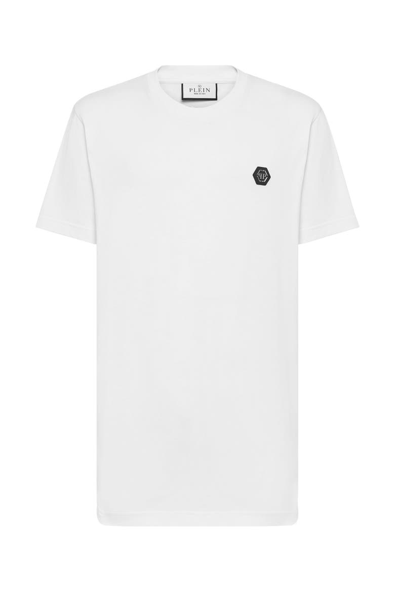 T-Shirt Round Neck Skull&Bones Men, Alternate, color, white