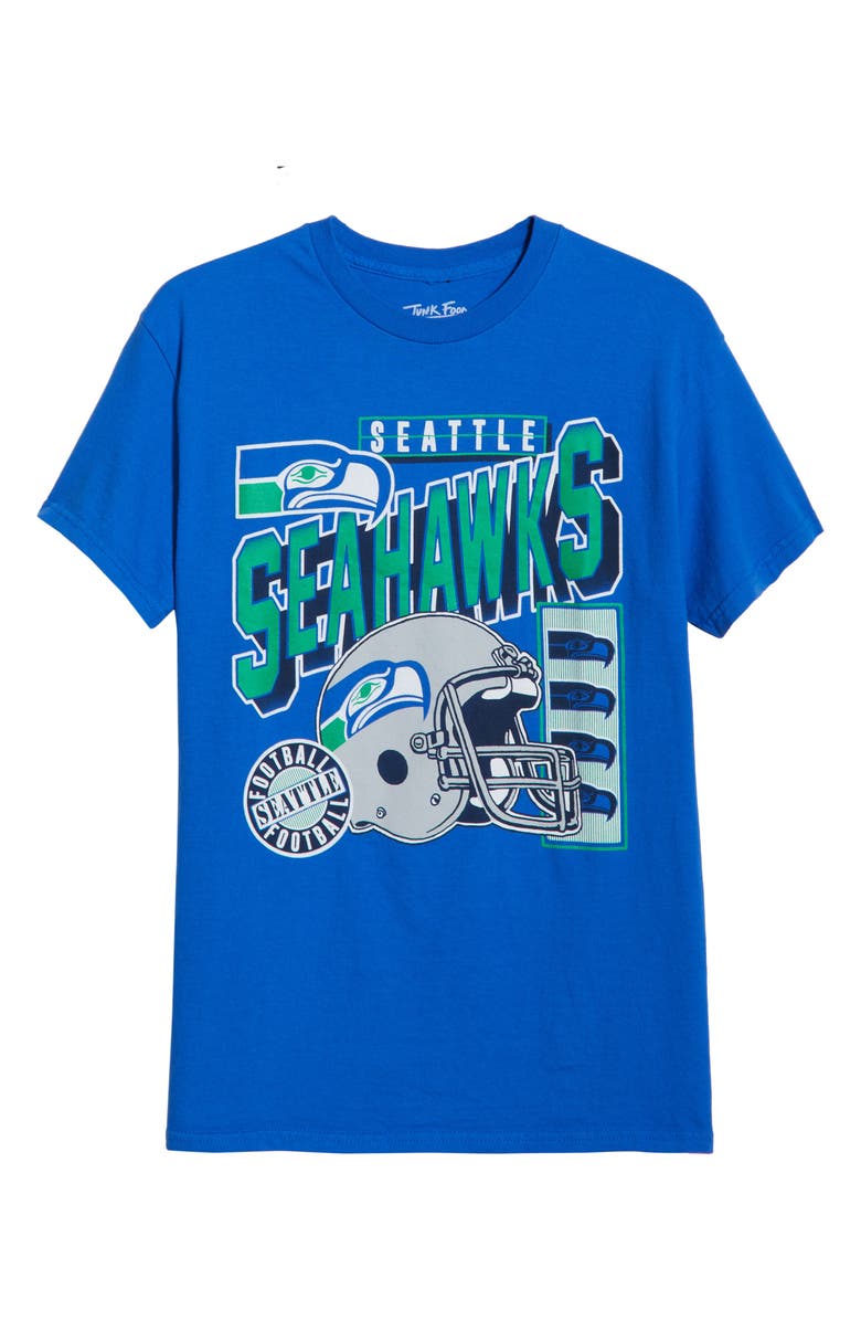 Junk Food Seahawks Checkdown Cotton Graphic T-Shirt, Alternate, color, Royal