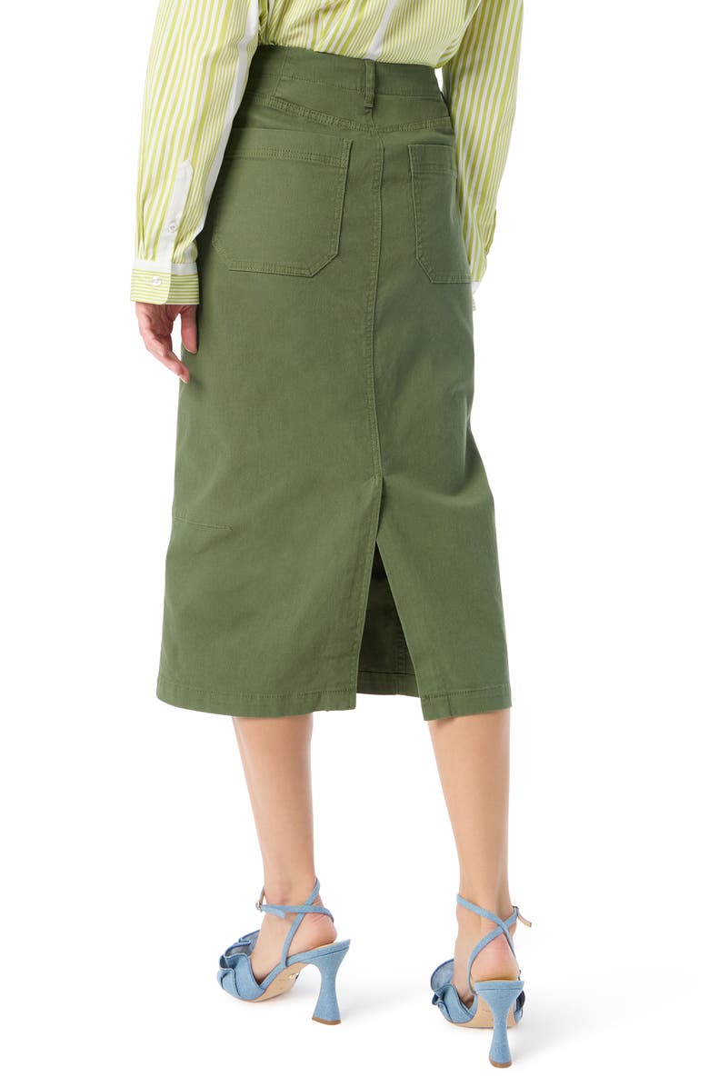 Dee Ocleppo Alma Stretch Cotton Utility Skirt, Alternate, color, Military Green