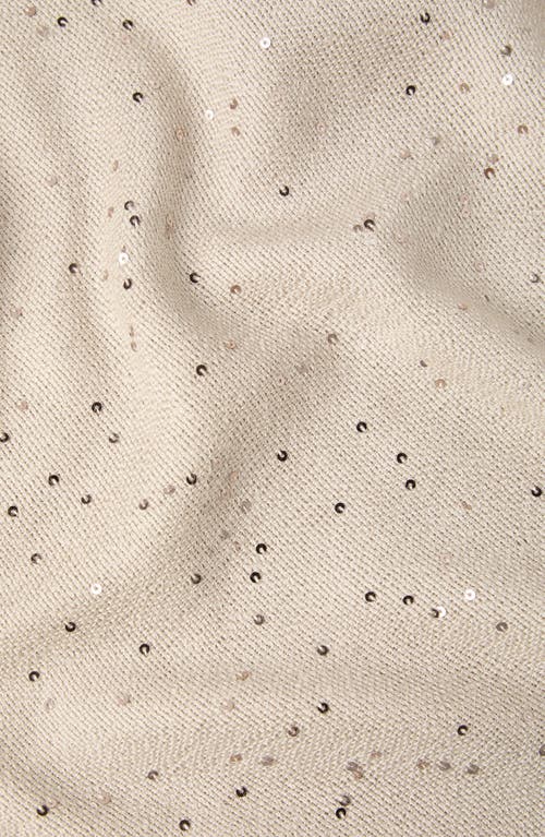 Brunello Cucinelli Cashmere And Silk Diamond Yarn Scarf In Sand