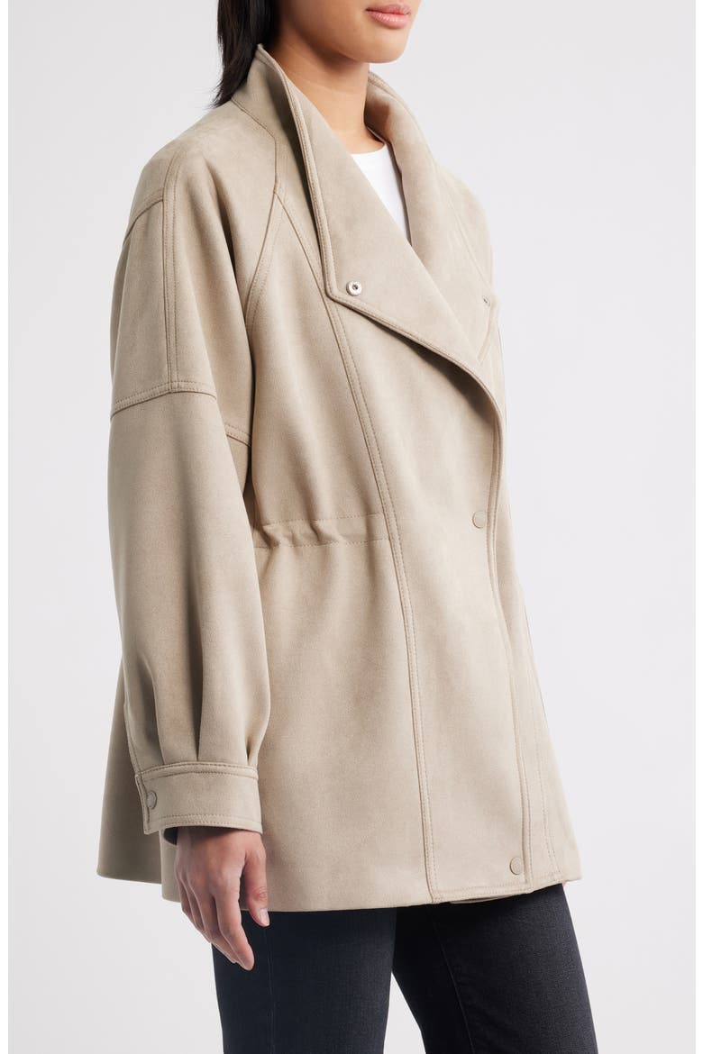 Faux Suede Jacket, Alternate, color, BONE
