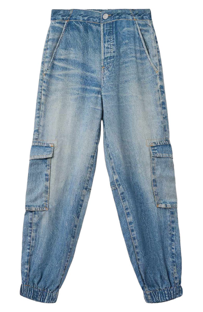 AllSaints Selma Cargo Jeans, Alternate, color, Illusion Indigo