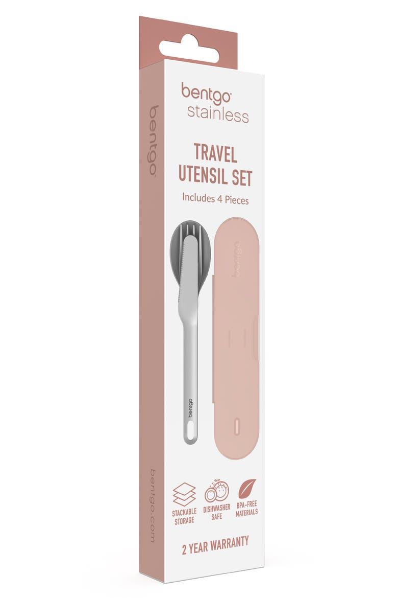 Stainless Steel Travel Utensil Set - Carbon, Alternate, color, GOLD