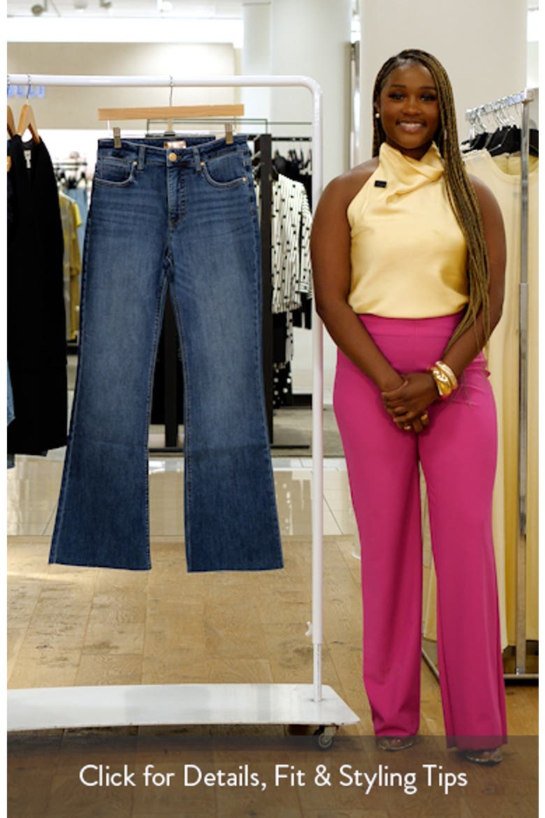 Stella High Waist Raw Hem Flare Jeans video