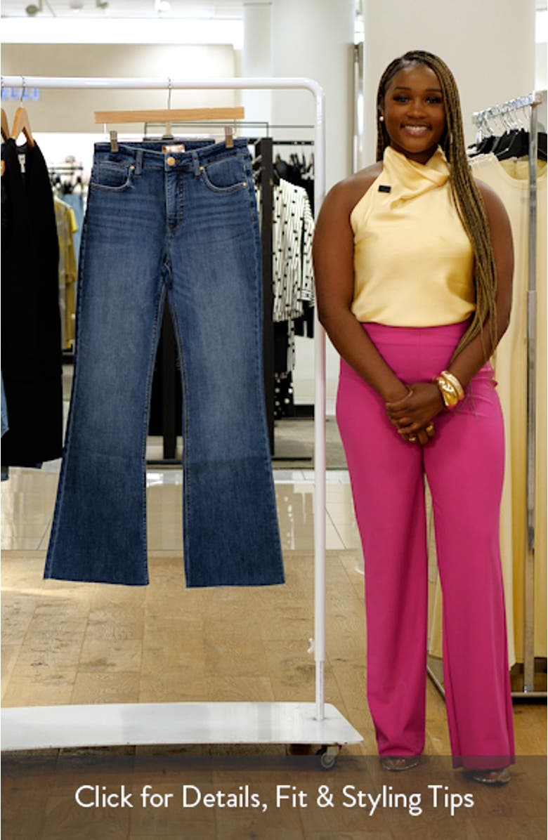 Stella High Waist Raw Hem Flare Jeans