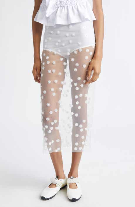 Gus Sequin Blossom Sheer Tulle Skirt