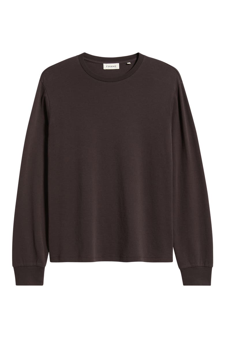 Duo Fold Long Sleeve Cotton T-Shirt, Alternate, color, DEEP BROWN