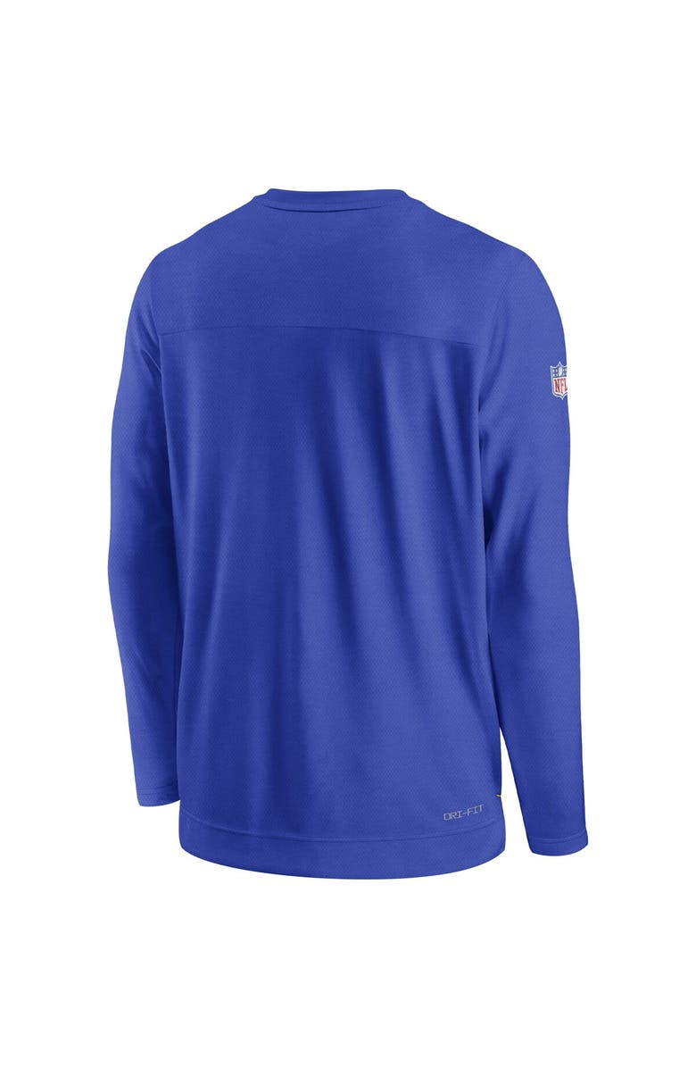 Nike Men's Nike Royal Los Angeles Rams Sideline Lockup Performance Long Sleeve T-Shirt, Alternate, color,