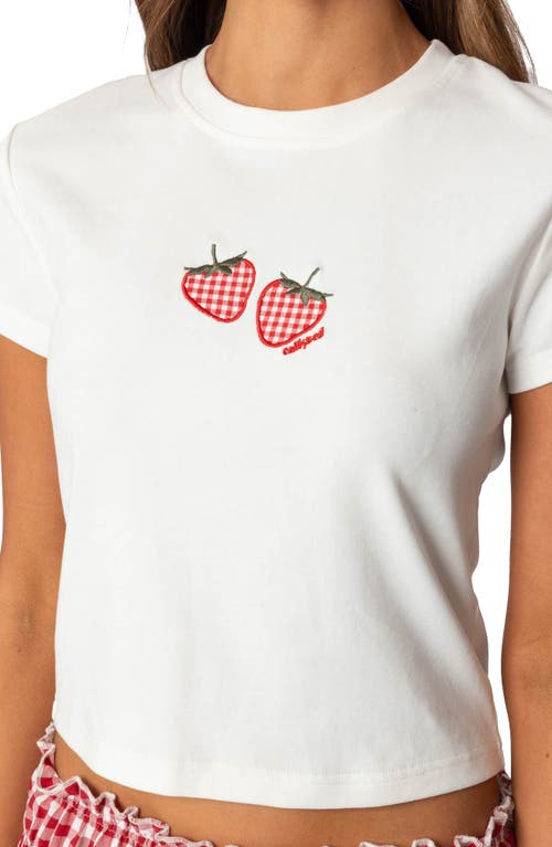 Shop Edikted So Sweet Baby Tee In White