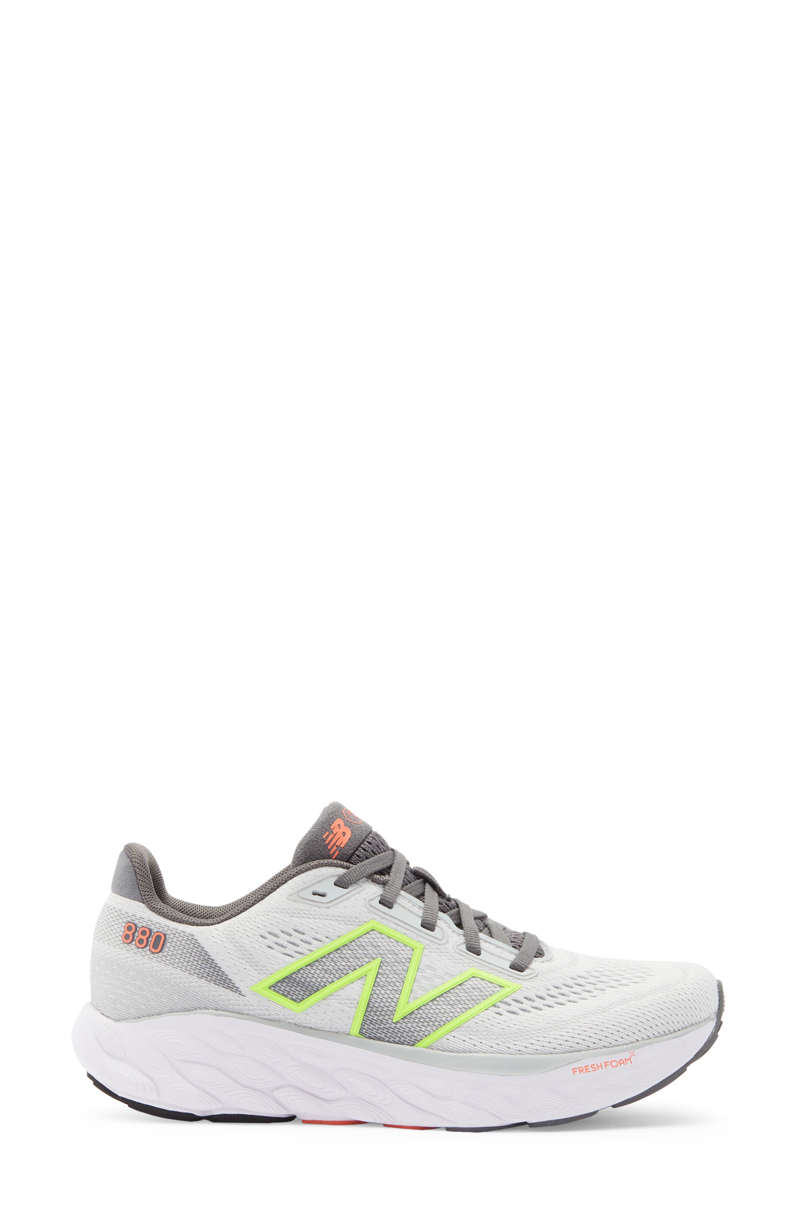 New Balance 880 v14 Fresh Foam Running Shoe, Alternate, color, Grey Matter/ Beached Lime Glow